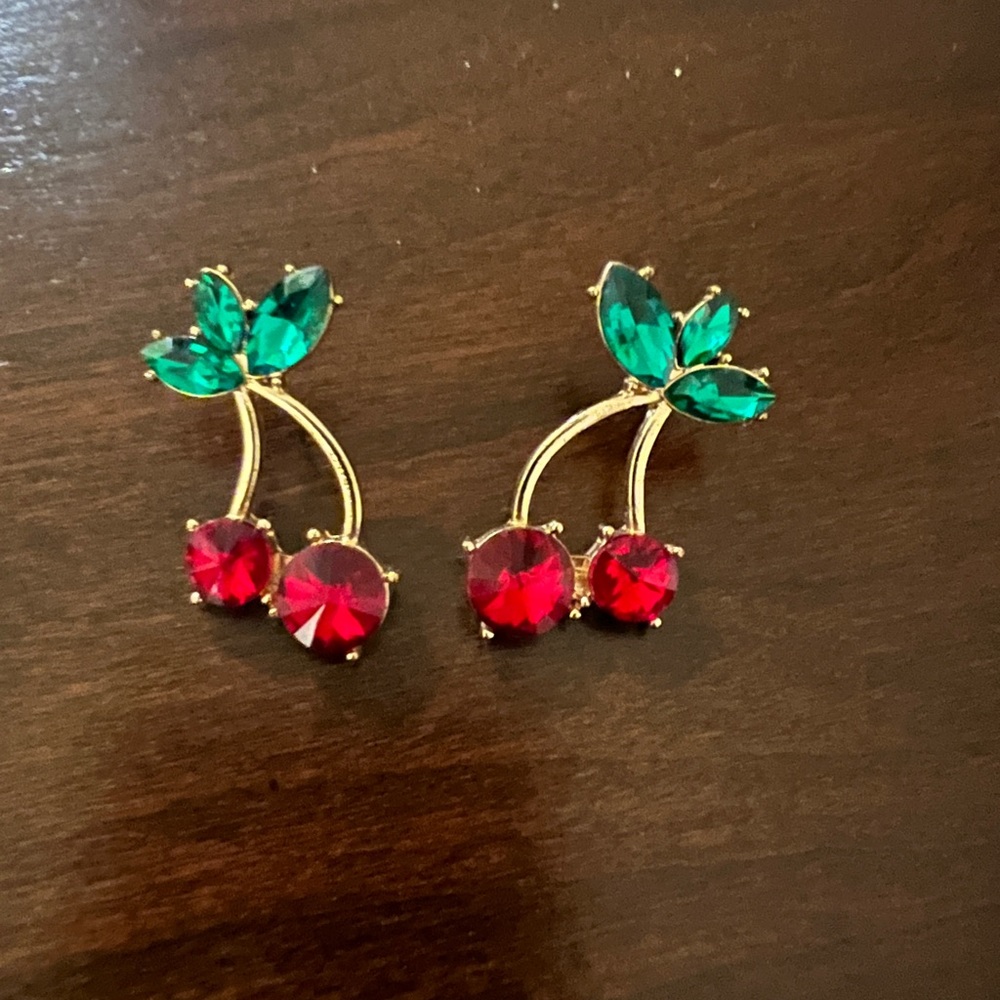 Betsey Johnson Cherry Earrings